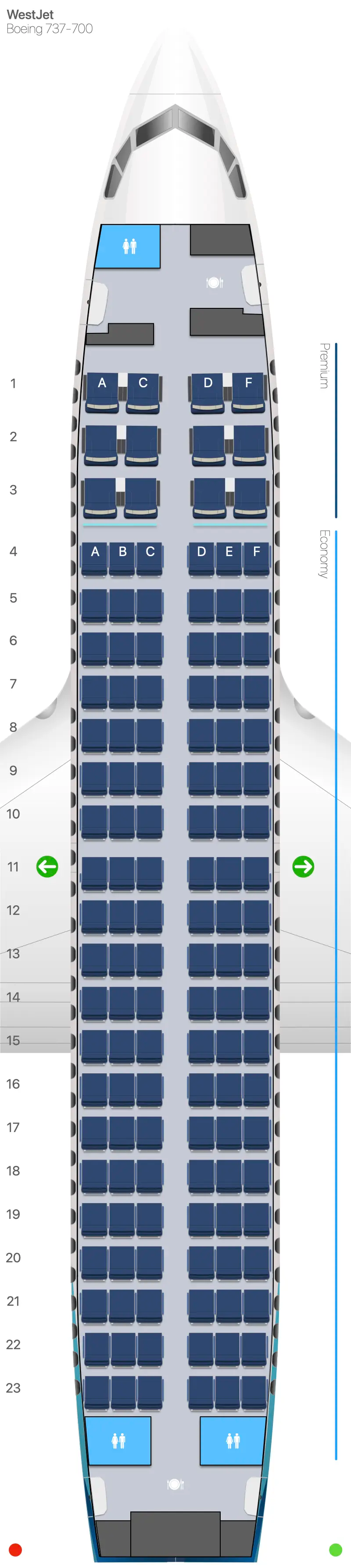Boeing 737-700 (NG) cabin